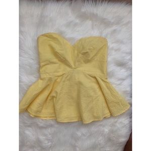 Lauren James Seersucker Peplum Top